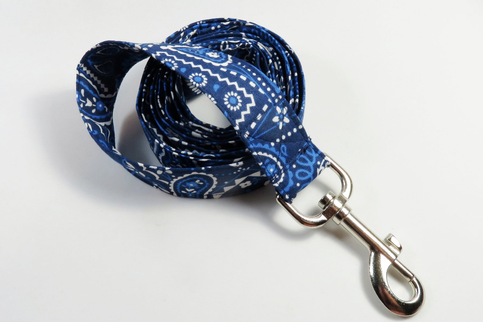 BANDANA fabric dog leashes dog leash blue bandana design Etsy