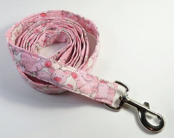 PIGS design dog leash, pet leash, cute leashes, fabric dog leash, Cute pigs design leash