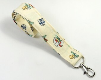 ALIEN Stoff Lanyard, schöner Ausweishalter, niedlicher grüner Alien Ausweishalter