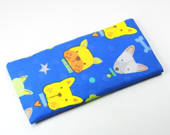 DOGS Fabric Bag, Sunglasses Case, Eyeglasses case, Colorful dogs bag, Dogs fabric Case