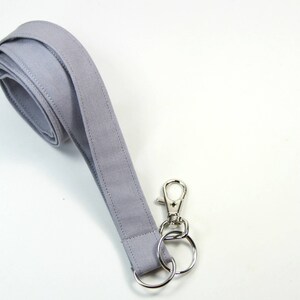 Soporte de insignia de tela GRIS, Cordón gris, Soporte de insignia gris, Cordón de tela gris