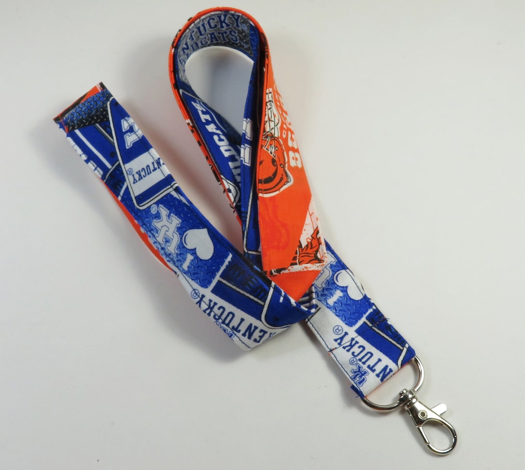 TEAMS Fabric Lanyard, My Team Badge Holder, Beautiful Blue Orange Badge