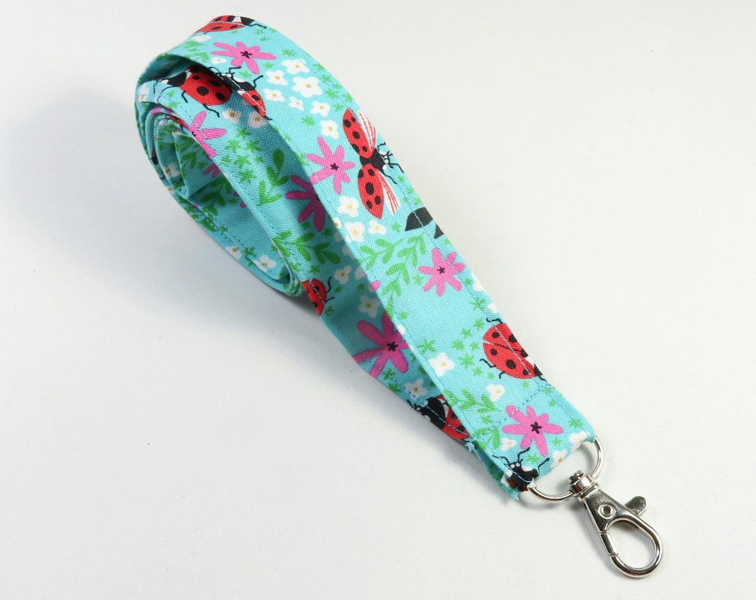LADYBUG Fabric Lanyard, Ladybug Badge Holder, Red Bug Badge Holder ...