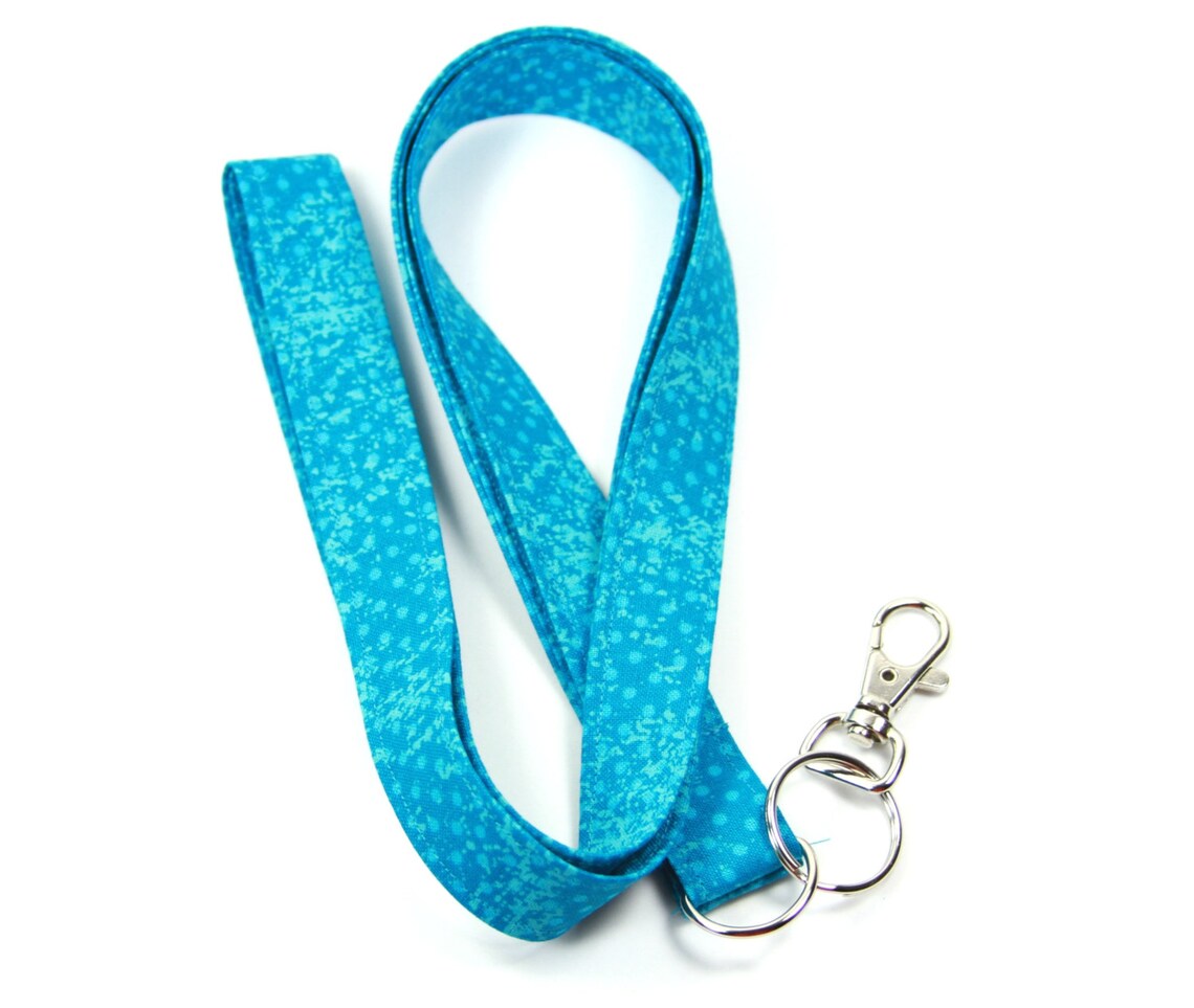 BLUE Polka Dot Lanyard Fabric Badge Holder Blue Badge Etsy