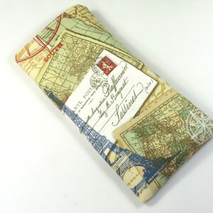 Bolsos de tela PARIS, estuche de gafas de sol, estuche de gafas, bolsos de tela, bolsos de diseño de postal, estuche de diseño de París, bolso de tela