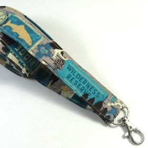 CAMPING Stoff Schlüsselband, Camping Abzeichen Halter, Angeln Jagd Abzeichen Halter, blaue Abzeichen Halter, Stoff Schlüsselband, für Männer, Windelabzeichen