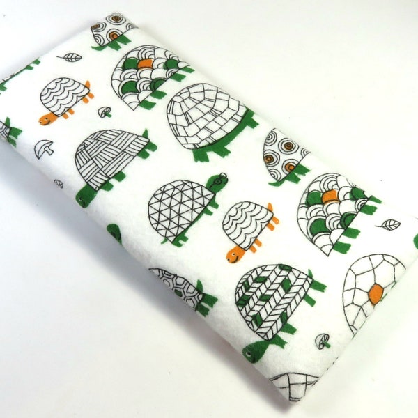 TURTLE fabric bags, sunglasses case, eyeglasses case, cute turtle fabric bags, Snuggle fabric bag, soft fabric bags, Animal print bag