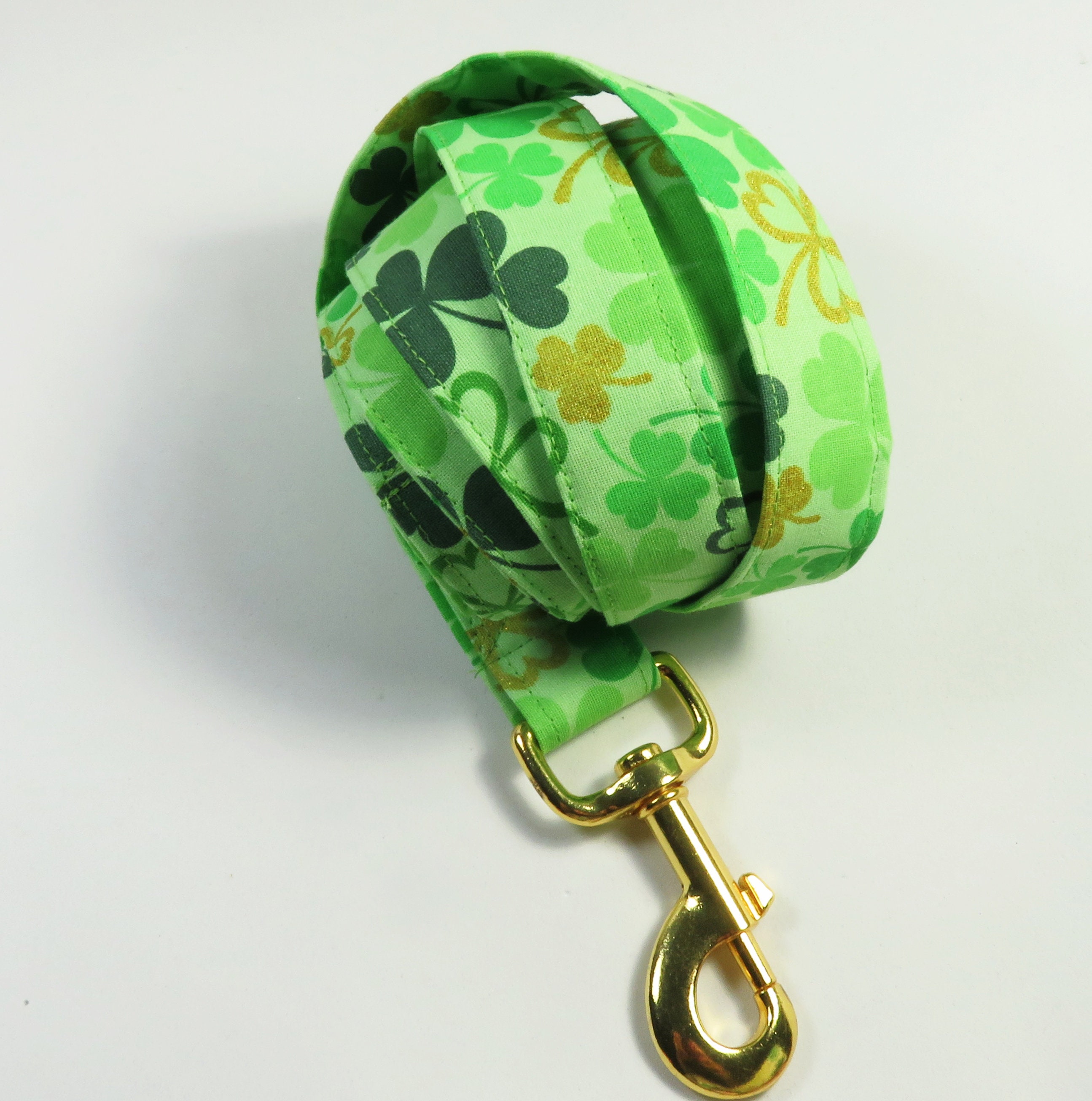 Shamrock Dog Leash, Green Leaves Shamrock St Patricks Day Luck Of Irish Holiday Leash