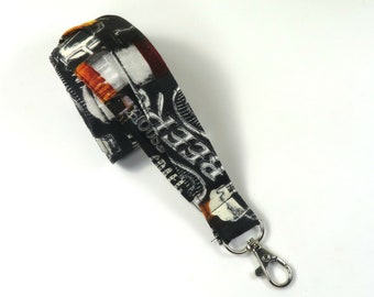 BEER Fabric lanyard, Beer fabric badge holder, Beer cup badge holder, Fabric lanyard, Black badge holder, Drink lanyard, Drink badge holder