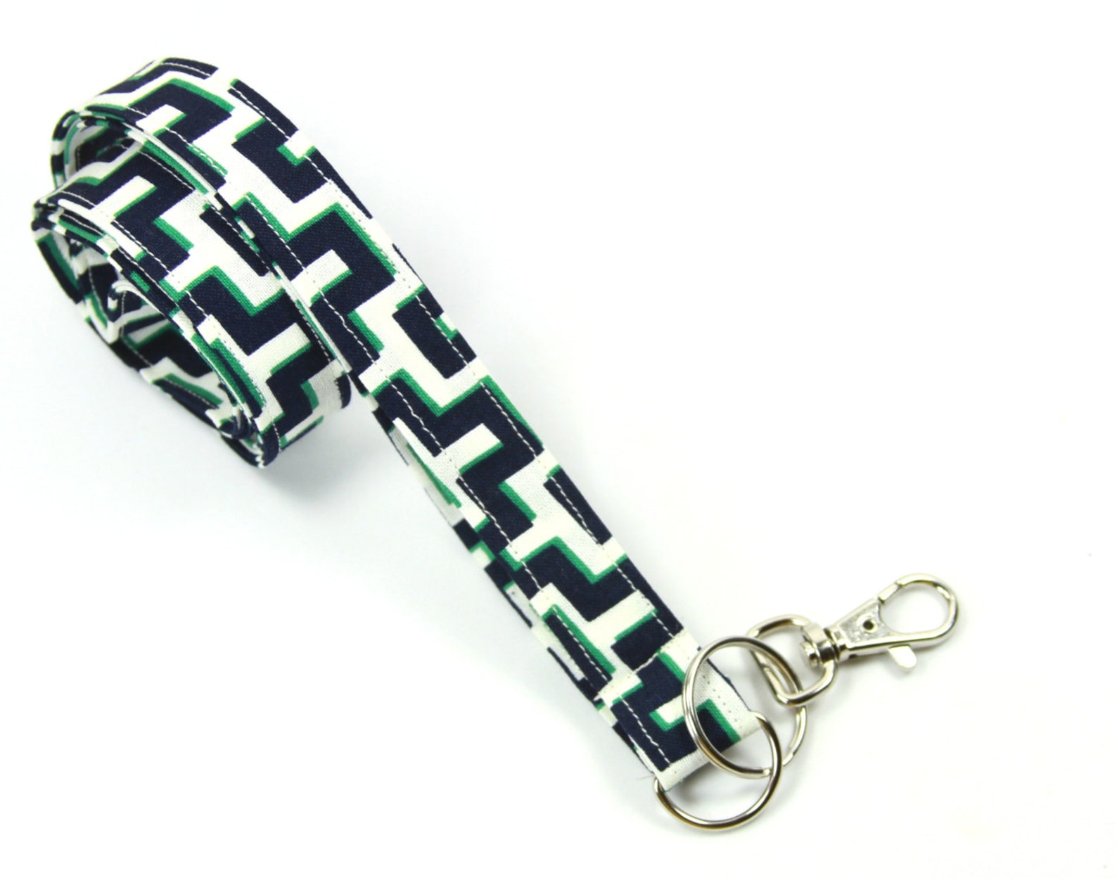 SQUARES Fabric Lanyard Fabric Badge Holder Steps Design Etsy