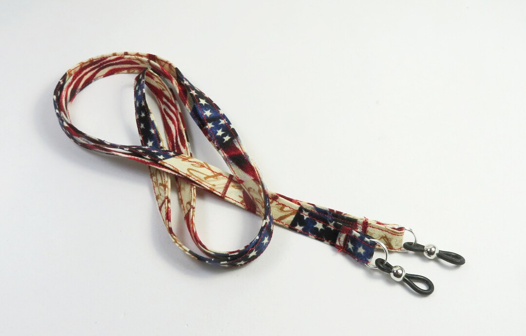 PATRIOTIC Retainer Eyeglass Cords Fabric Eyeglass Holder Etsy