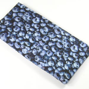 BLUEBERRIES fabric bag, Sunglasses case, Eyeglasses case, Blueberry design bags, Fruit design bags