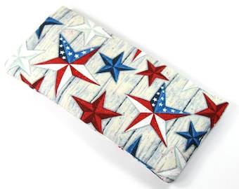 STARS Fabric bag, Sunglasses case, Patriotic stars design case, Star design case