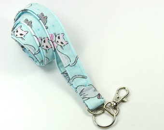 CATS tela cordón, soporte de la insignia de los gatos, coloridos gatos cordón, diferentes gatos crían cordón, lanyard de gatos