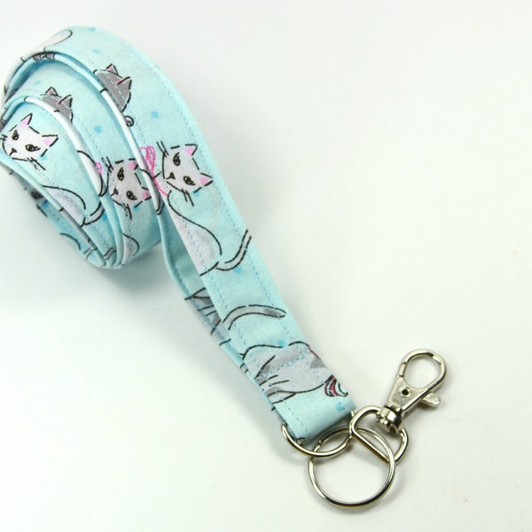 CATS Fabric lanyard, Cats Badge Holder, Colorful Cats lanyard, Different cats breed lanyard, Cats lanyard