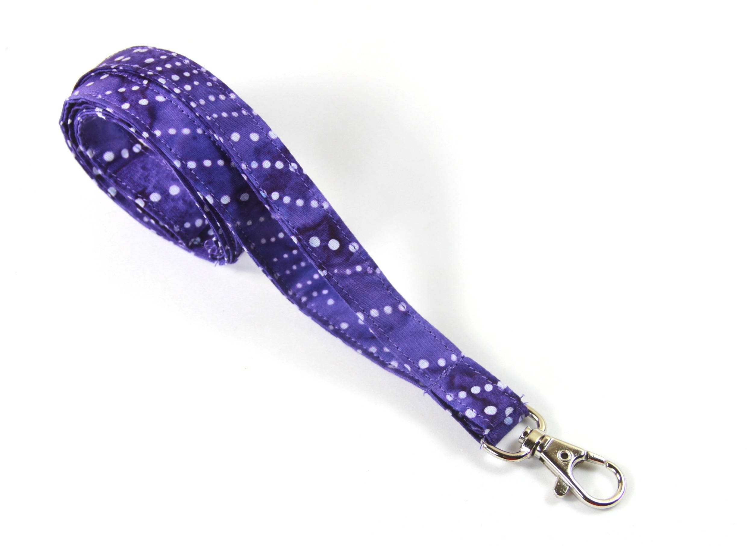 TIE DYE Fabric Lanyard, Tie Dye Badge Holder, Blue Purple Badge
