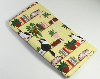 Estuche de gafas de sol de tela CATS, estuche de anteojos, lindo estuche de gafas de diseño para gatos de biblioteca