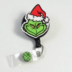 Porta-crachás de NATAL, porta-crachás retrátil, carretel de crachás Gr polegadas