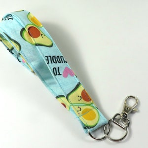 AVOCADO fabric bag, fruit design bags, smiley avocado bag, love avocado bag, Fabric badge holder, Avocado badge holder