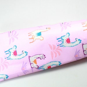 ALPACA Fabric Bag, Llama fabric bag, Pink fabric bag, Pink lama bag, Alpaca fabric case, Cell Phone case image 3