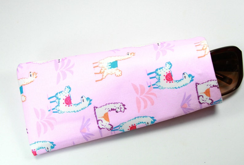 ALPACA Fabric Bag, Llama fabric bag, Pink fabric bag, Pink lama bag, Alpaca fabric case, Cell Phone case image 3