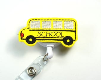 AUTOBUS scolaire bobine insigne, autobus scolaire feutre bobine insigne, longe l’école, bobine insigne Bus, bobine insigne enseignants