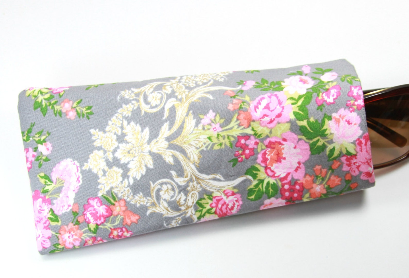 ROSES Fabric Case Sunglasses Bag Floral Case Pink Roses Etsy