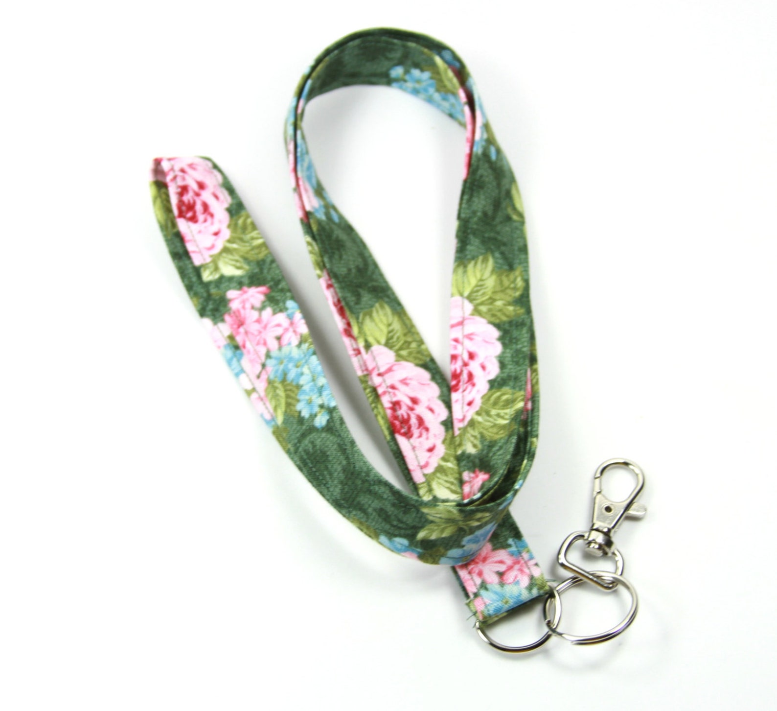 FLORAL Fabric Lanyard Fabric Badge Holder Flower Lanyard Etsy UK