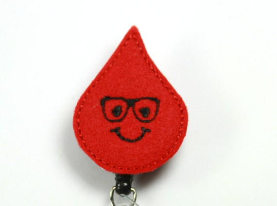 BLOOD DROP Felt badge Reel, Felt badge Patch, Red blood badge reel, Nurse  badge Reel