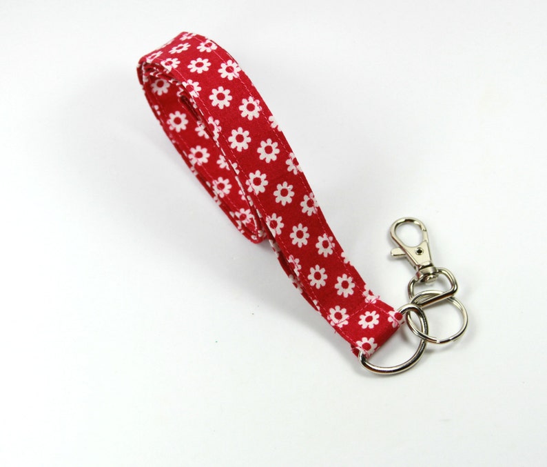 FUCHSIA Fabric Lanyard Floral Pink Lanyard Spring Badge - Etsy
