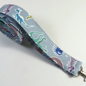 DINOSAUR stof lanyard, kleurrijke dinosaur badge houder, glow in the dark lanyard