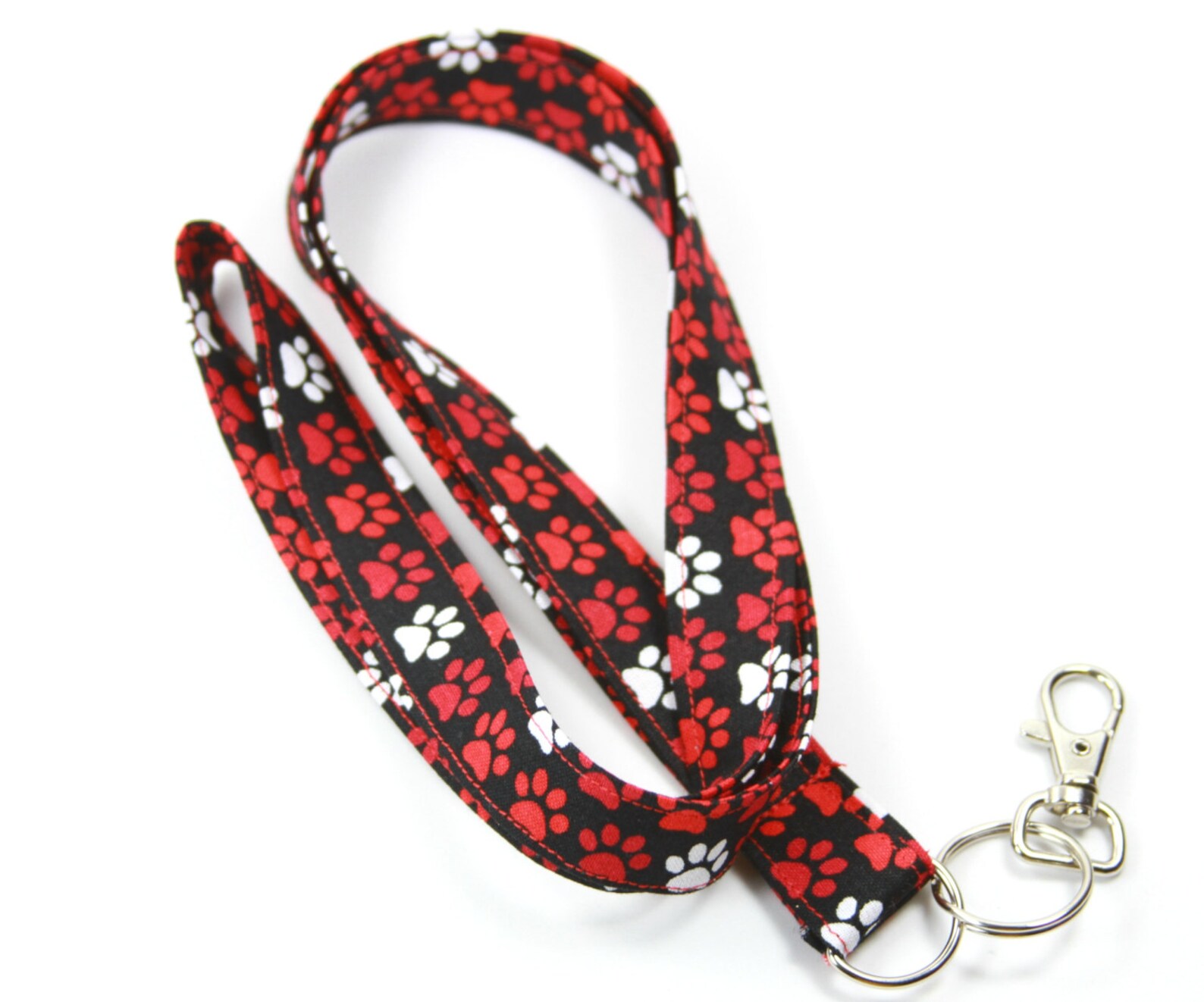 PAW Fabric Lanyard Pet Lanyard Dog Lanyard Paw Fabric Badge Etsy