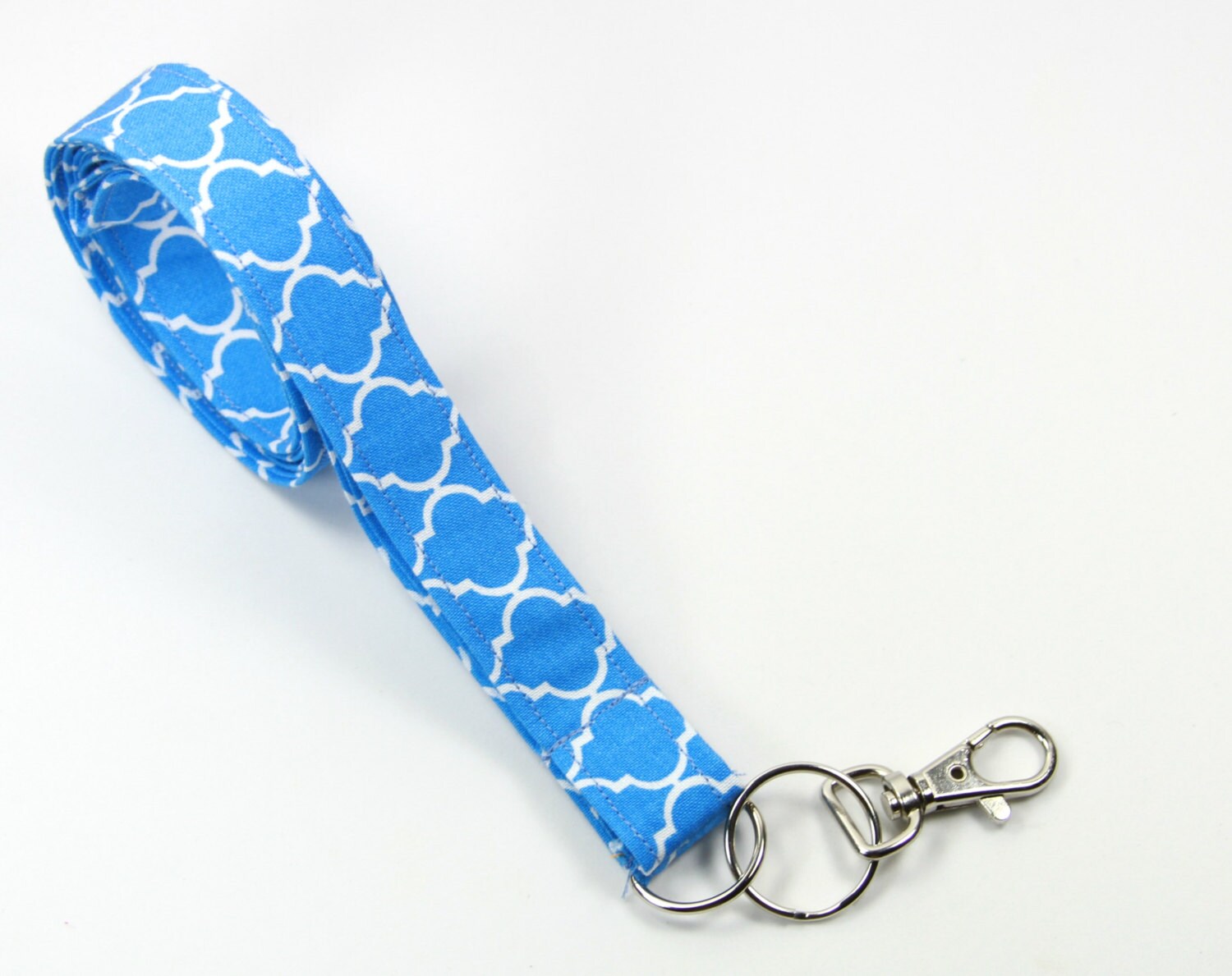 BLUE Fabric Lanyard Fabric Badge Holder Blue Badge Holder Etsy