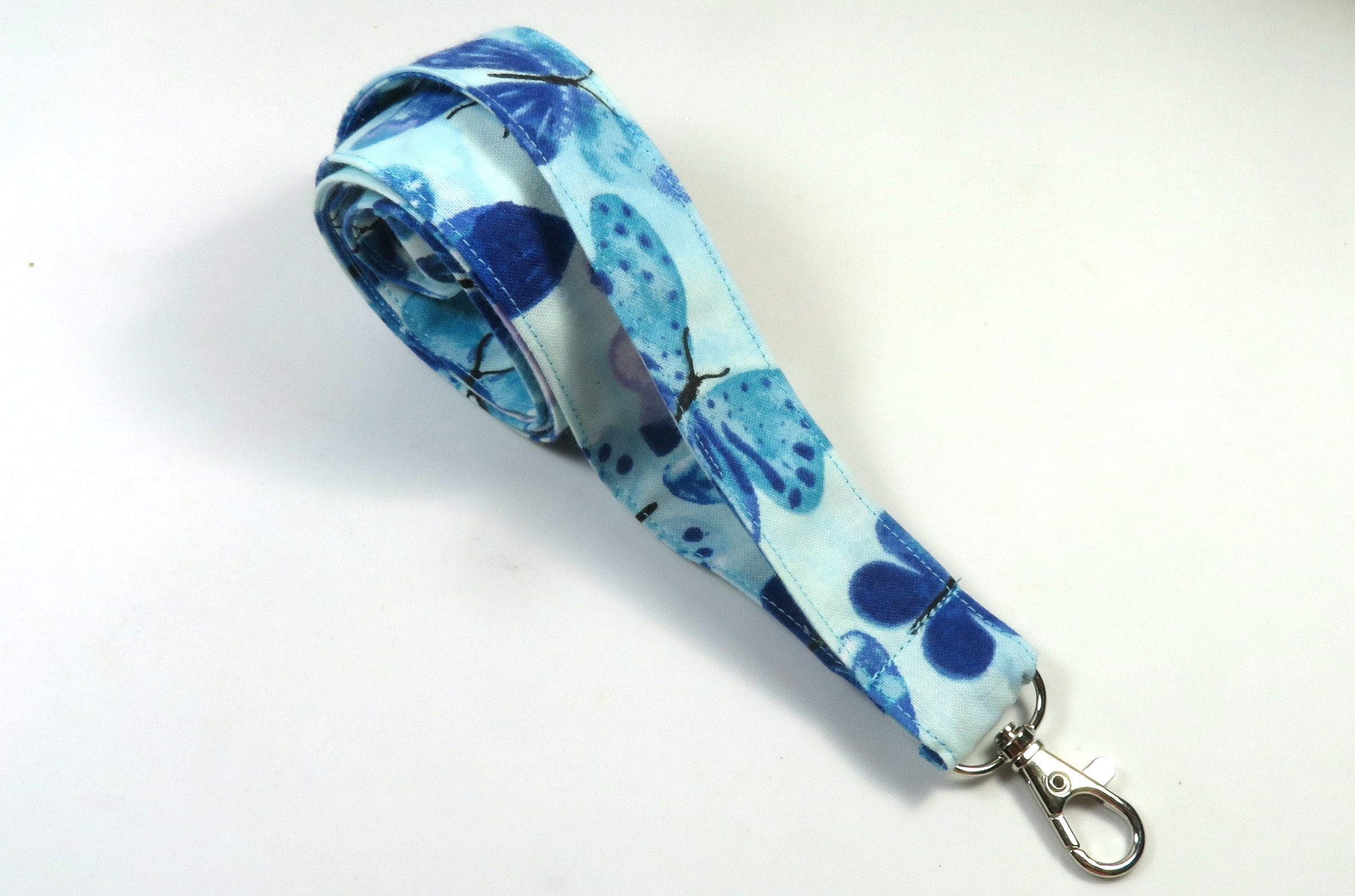 BUTTERFLY Badge Holder, Butterfly Lanyard, Blue Butterfly Lanyard - View #4