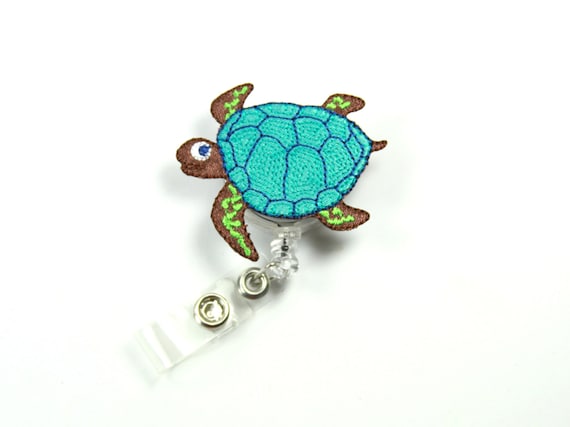 TURTLE Badge Reel, Turtle Badge Holder, Turtle Felt Lanyard, Turtle  Lanyard, Felt Badge Reel, Turtle Badge Reel,retractable Badge Reel 