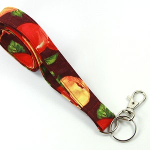 FRUITS Fabric Lanyard, Fabric Badge Holder, Fruits Lanyard, Fruits Badge Holder