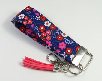 Porte-clés en tissu FLEURS, porte-clés en tissu, porte-clés floraux, porte-clés, bracelets