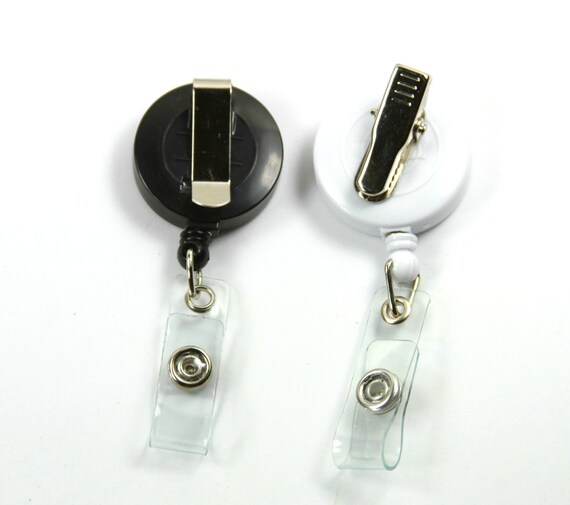 GOLDEN FLOWER Badge Reel, Black and Gold Badge Reel, Button Badge Reel, Retractable Badge Holder