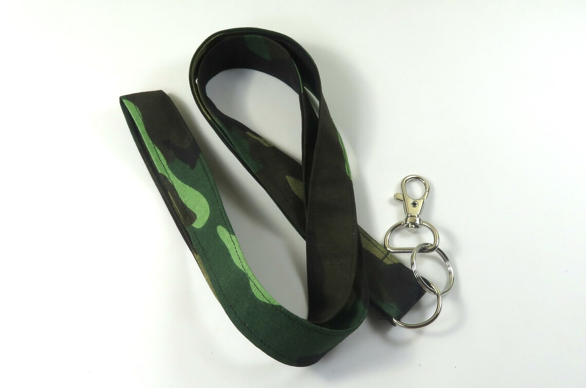 CAMOUFLAGE Fabric Badge Holder Military Badge Holder Green Etsy