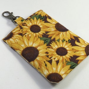 Porte-carte d'identité TOURNESOLS, porte-badge, insert de carte, badge floral