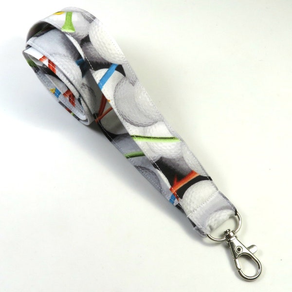 GOLFBALL badge holder, Golfball lanyard, Ball badge holder, Sports lanyard, Sports badge holder, Golf lanyard