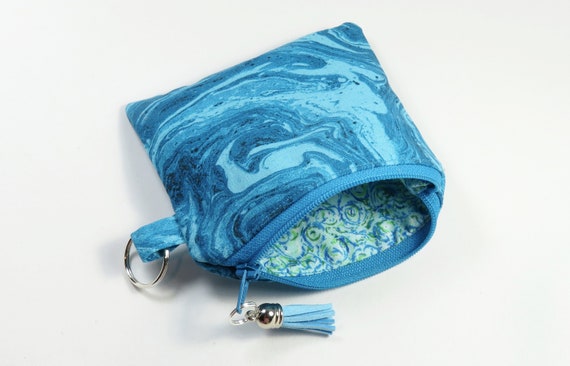 WAVES Design Coin Purse, Snack Money Pouch, Beautiful Bags, Zipper Pouch,  Zipper Bags, Blue Design Bag, Makeup Purse 