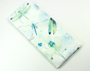 DRAGONFLY Fabric Case, Sunglasses Case, Dragonfly Bag, Blue Fabric case