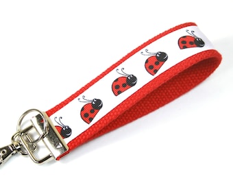 Llavero LADYBUG, llavero Ladybug, pulsera de insecto lady, pulsera roja, llavero rojo