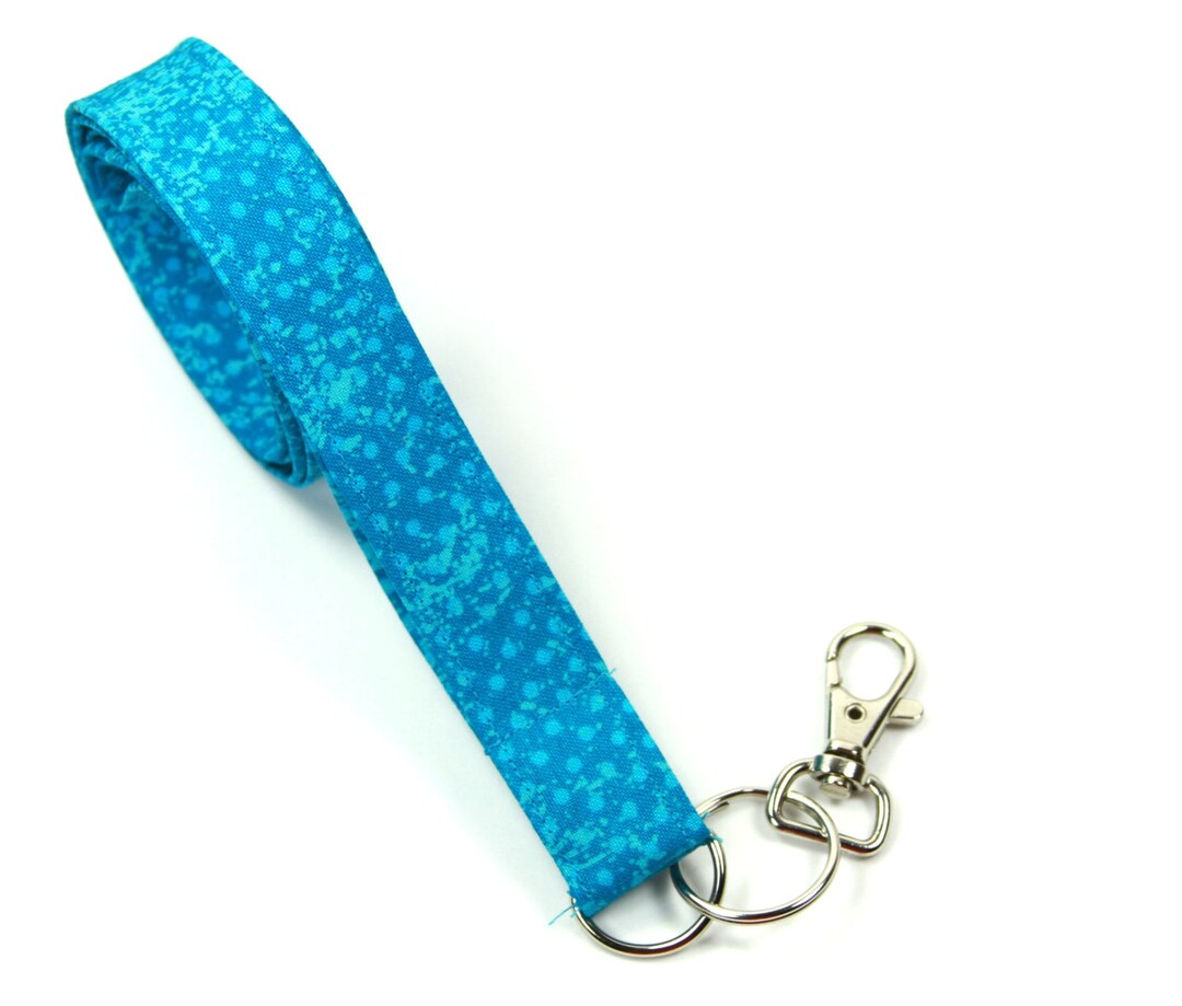 BLUE Polka Dot Lanyard Fabric Badge Holder Blue Badge Etsy