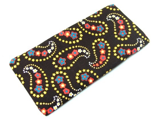Colorful Paisley Glasses Case Eyeglass Sunglass Padded Case in Cotton Fabric Kaffe Fassett  main image 2