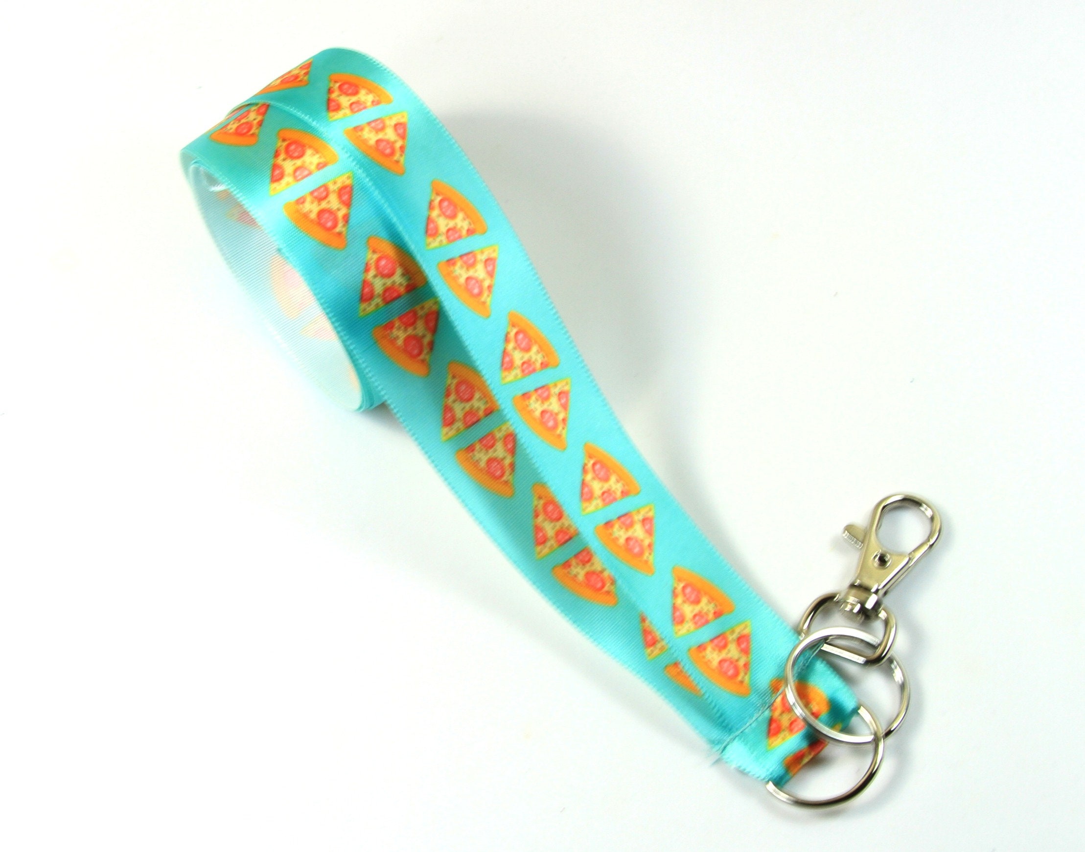 Lanyard de la cinta DE PIZZA el titular de la insignia de la Etsy