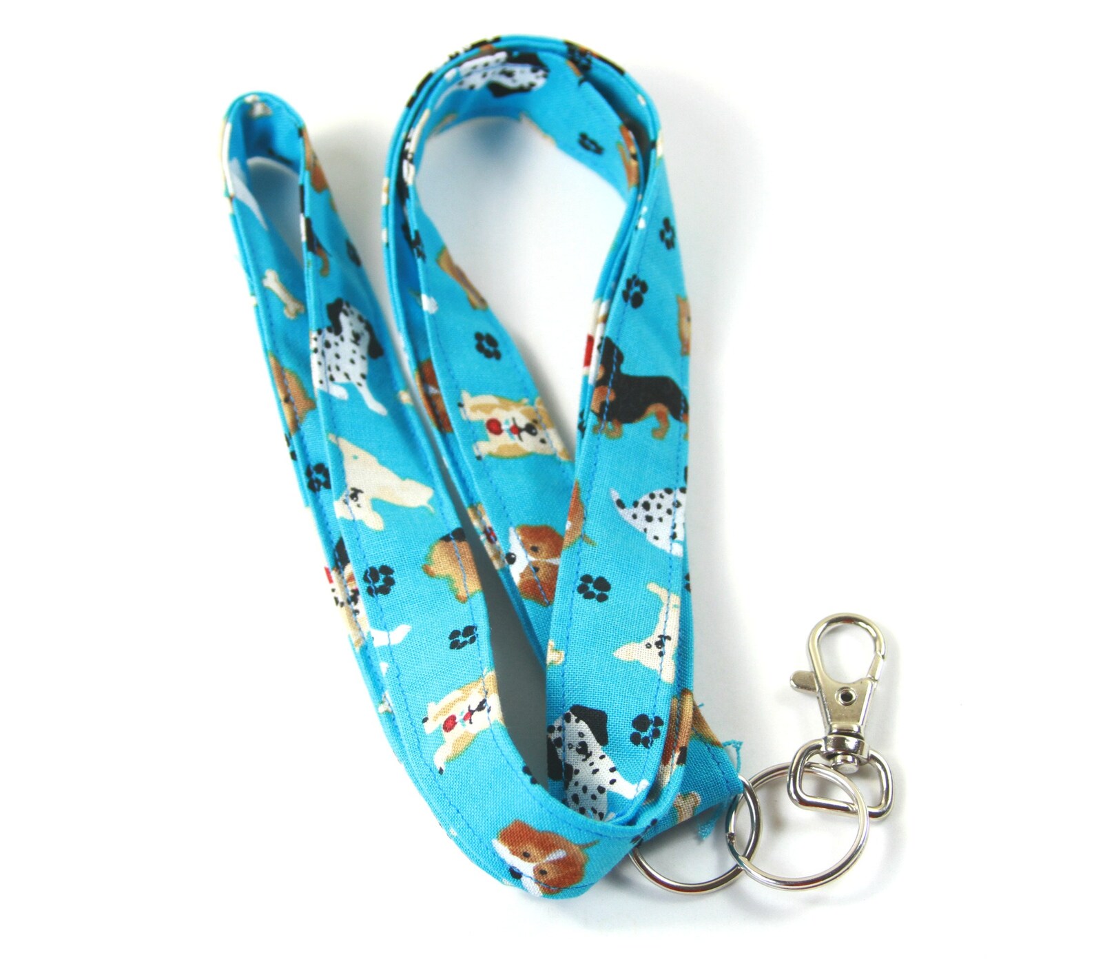 DOGS Fabric Lanyard Dogs Badge Holder Different Breeds Dog Etsy