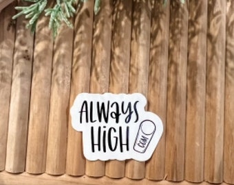 Type One Diabetes Sticker, Always High Insulin Sticker, Laptop Sticker, Fun Diabetes Stickers, Waterbottle Sticker, Insulin Stickers