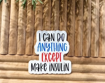 Adesivi per il diabete, adesivi per il diabete di tipo 1, adesivi per l'insulina, adesivi per bottiglie d'acqua, adesivi per laptop, consapevolezza del diabete, adesivi divertenti sul diabete